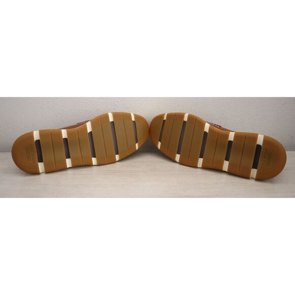 Cole Haan C34025 Mens Sz 9.5M British Tan/Ivory Leather 4.ZEROGRAND Loafers - Picture 4 of 16